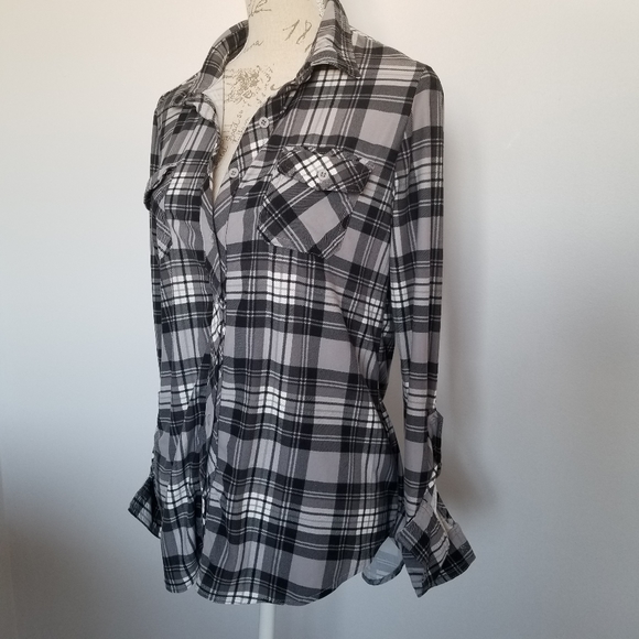 Ardene soft plaid shirt - Picture 3 of 10